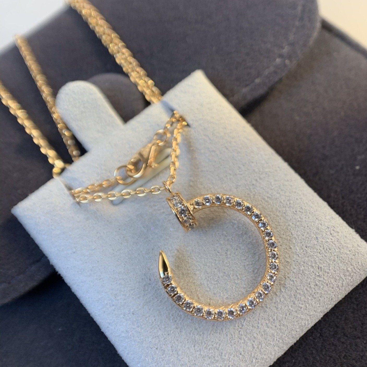 CARTIER JUSTE NECKLACE PINK GOLD DIAMONDS
