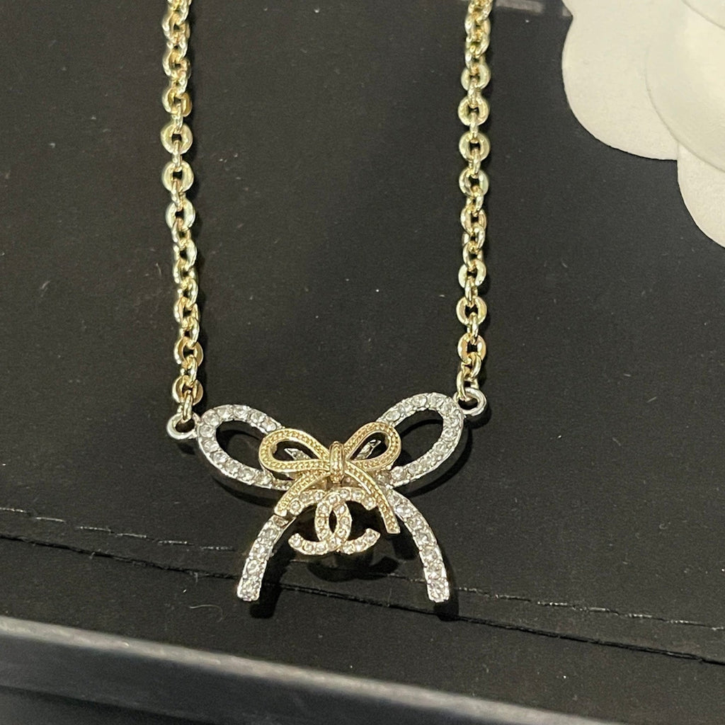 Chanel Double Knot Necklace Bracelet Earrings