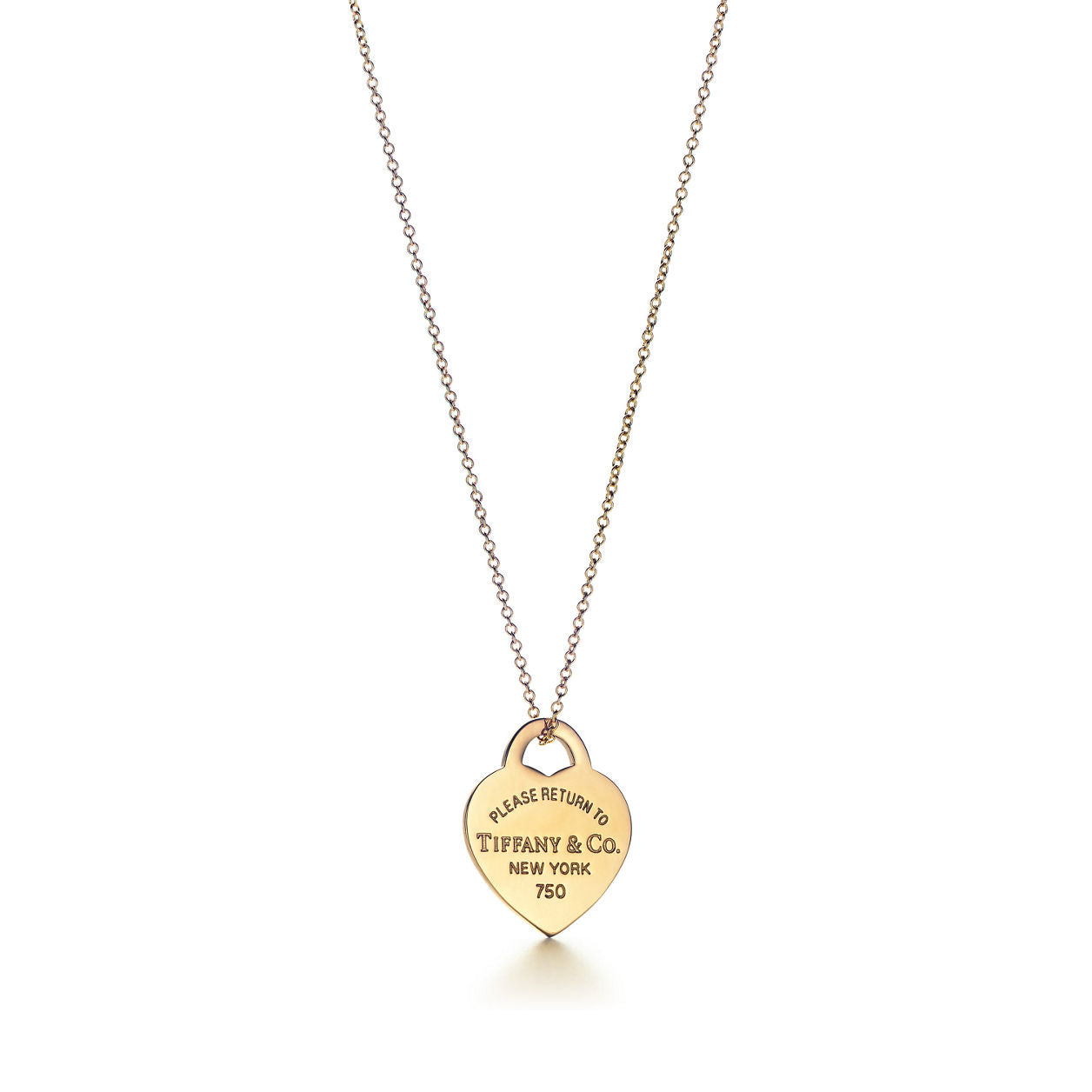 Tiffany Return to Tiffany Heart Tag Pendant in Yellow Gold Necklaces