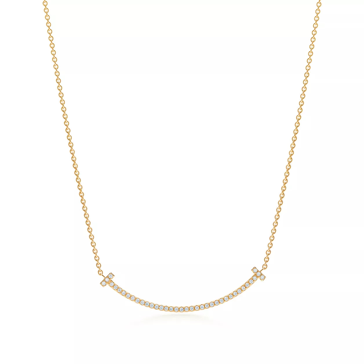 Tiffany T Smile Pendant with Diamonds Necklaces