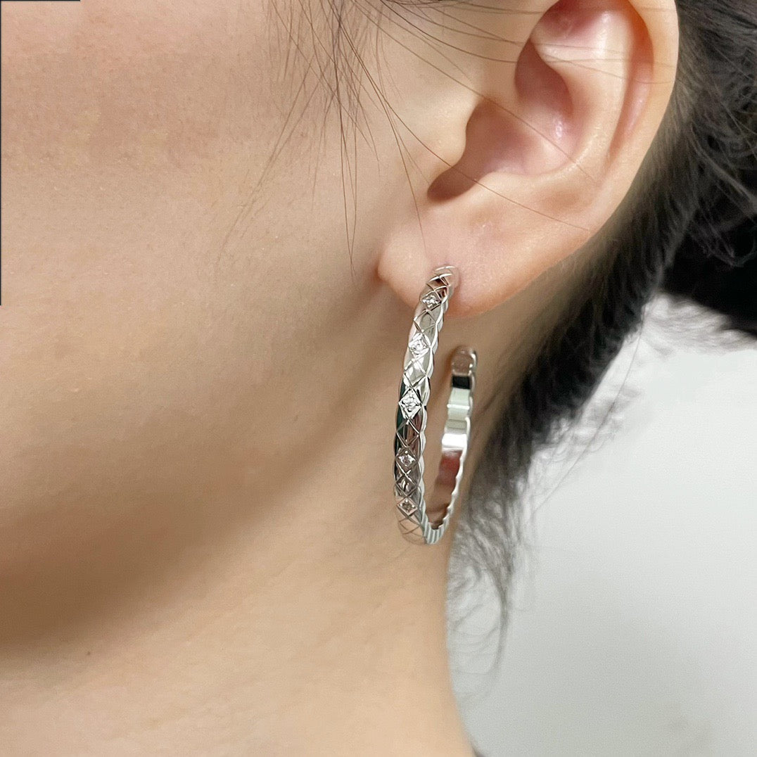 Chanel Coco Crush Earring Hoops Earrings